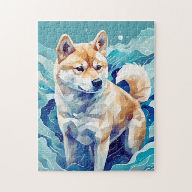 Shiba Inu and the Sea l 柴犬と海 Jigsaw Puzzle (Vertical)