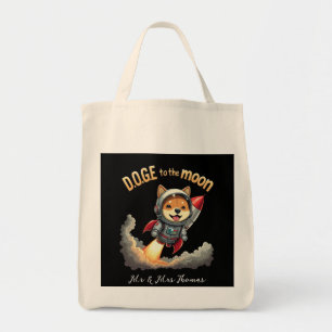 Shiba Inu Astronaut Space Graphic "To The Moon" Tote Bag