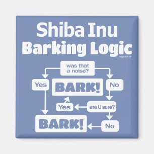Shiba Inu Barking Logic Magnet