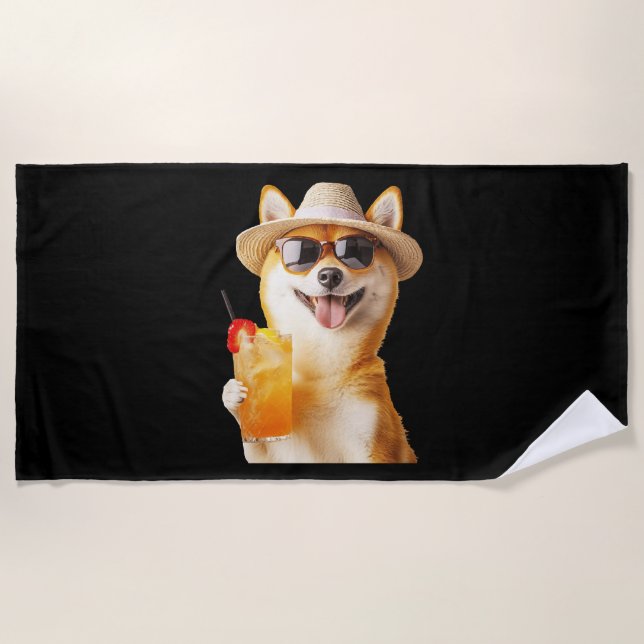 Shiba Inu     Beach Towel (Front)