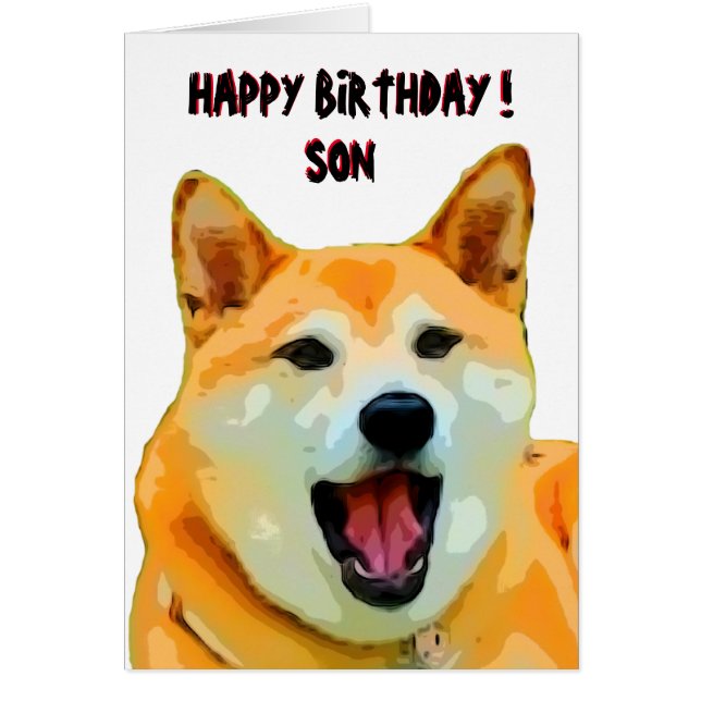 Shiba Inu Birthday Card (Front)