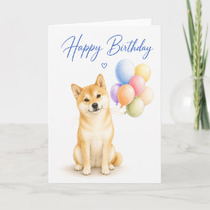 Shiba Inu Birthday Card