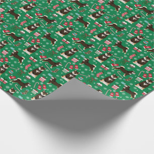 Shiba Inu Black and Tan Christmas dog Wrapping Paper