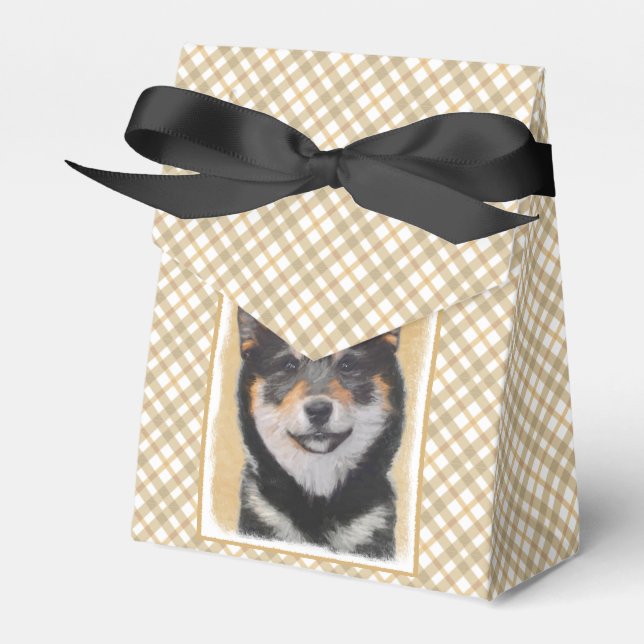 Shiba Inu (Black and Tan) Painting - Dog Art Favour Box (Front Side)