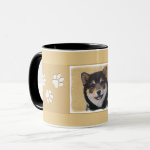 Shiba Inu (Black and Tan) Painting - Dog Art Mug