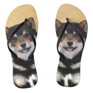 Shiba Inu (Black and Tan) Painting - Dog Art Thongs