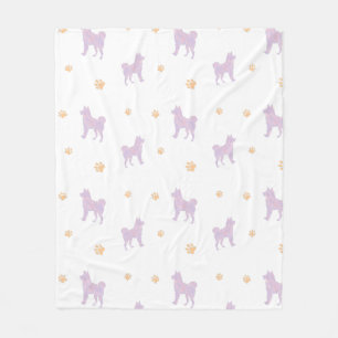 Shiba Inu Blanket – Minimal Lavender Gift