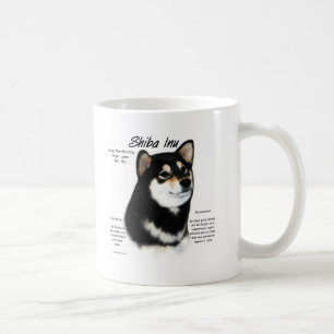 Shiba Inu (blk/tan) History Design Coffee Mug