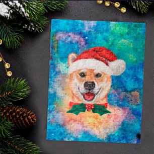 Shiba Inu Breed Dog Christmas Jigsaw Puzzle