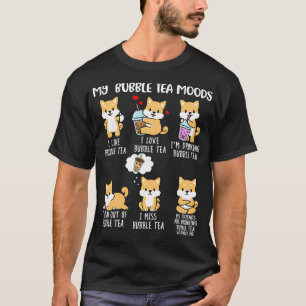 Shiba Inu Bubble Tea Women Boba Tea Dog Bubble Te T-Shirt