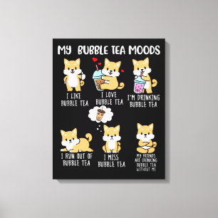 Shiba Inu Bubble Tea Women Boba Tea Dog Bubble Tea Canvas Print