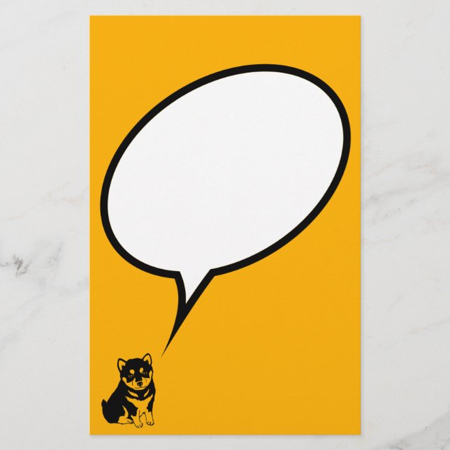 Shiba Inu Chinese Dog Year 2018 speech bubble S Stationery (Front)