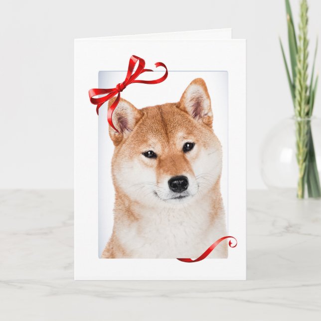 Shiba Inu Christmas Card (Front)