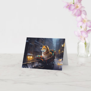 Shiba Inu Christmas Festive Season  Card