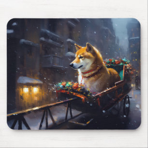 Shiba Inu Christmas Festive Season Mouse Pad