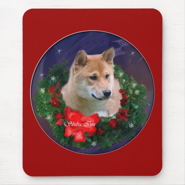 Shiba Inu Christmas Gifts Mouse Pad (Front)