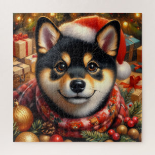 Shiba Inu Christmas Jigsaw Puzzle