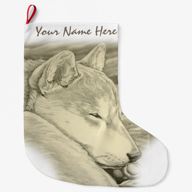 Shiba Inu Christmas Stocking Custom Dog Stocking (Front)