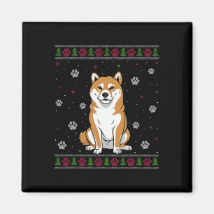 Shiba Inu Christmas Sweater Xmas Pet Animal Dog Lo Magnet