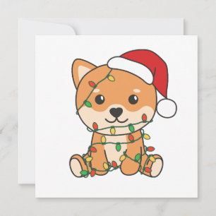 Shiba Inu Christmas Winter Cute Dogs Holiday Card