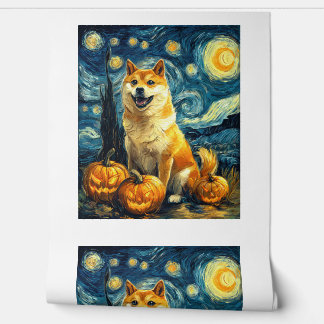 Shiba Inu Cute Dog Halloween Jack O Lantern Pumpki Wallpaper