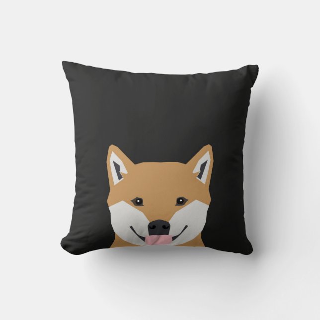 Shiba Inu - cute dog illustration for pet owners Cushion (Front)