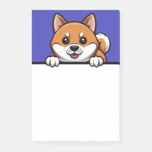 Shiba Inu Cute Peeking Shiba Puppy Dog Lover Gifts Post-it Notes