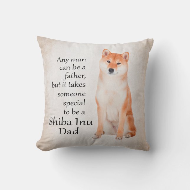Shiba Inu Dad Pillow (Front)