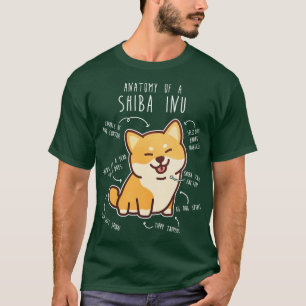 Shiba Inu Dog Anatomy 2 T-Shirt