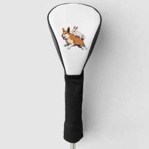 Shiba Inu Dog and Rabbit - Playful Together Design Golf Head Cover