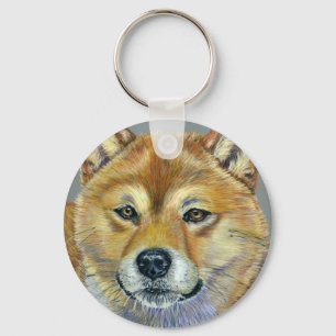Shiba Inu Dog Art - Suki Key Ring