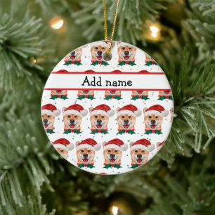 Shiba Inu Dog Breed Christmas Stars Ceramic Ornament