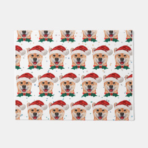 Shiba Inu Dog Breed Christmas Stars Doormat