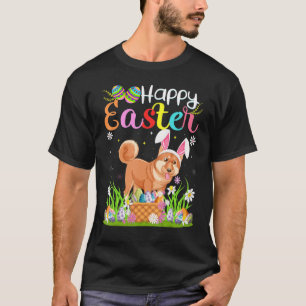 Shiba Inu Dog Bunny Egg Hunting Shiba Inu Happy Ea T-Shirt