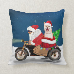 Shiba Inu Dog Christmas Santa Claus  Cushion