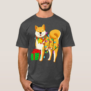 Shiba Inu Dog Christmas Tree Japanese Dog Breed L T-Shirt