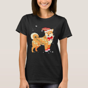Shiba Inu Dog Christmas Tree Xmas Mum Dad T-Shirt