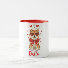 Shiba Inu  dog coffee mug valentines day 2026