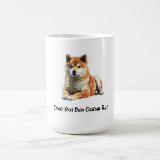 Shiba Inu Dog Create Your Own Custom Text  Coffee Mug