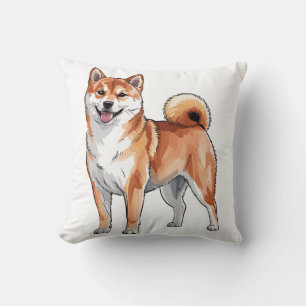 Shiba Inu Dog - Cute and Happy Cushion