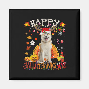 Shiba Inu Dog Halloween Christmas Dog Happy Hallot Magnet