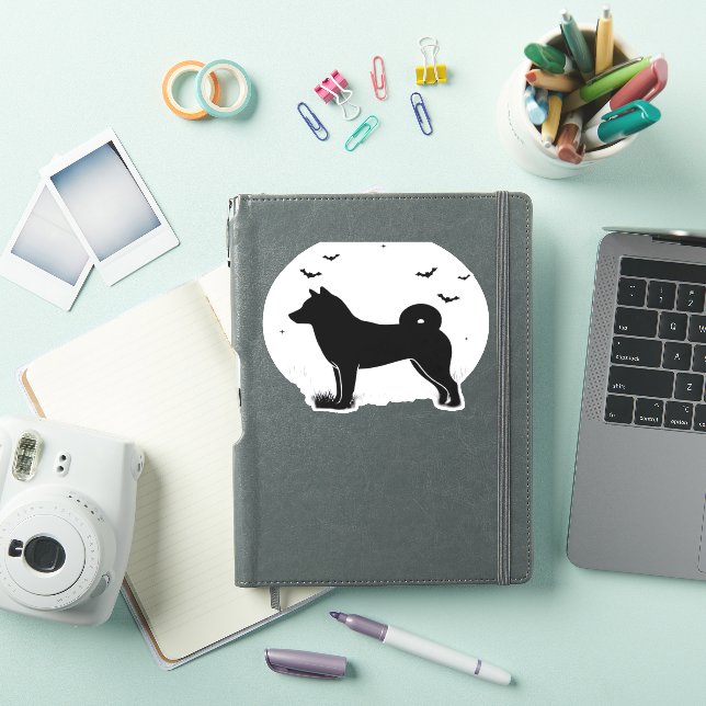 Shiba Inu Dog – Halloween Moon Silhouette Oversize (iPad Cover)