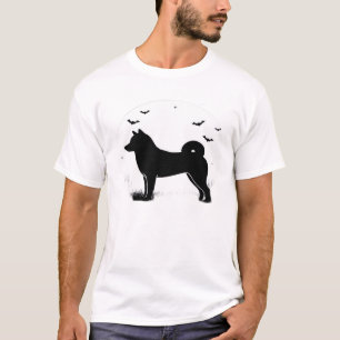 Shiba Inu Dog ? Halloween Moon Silhouette Oversize T-Shirt