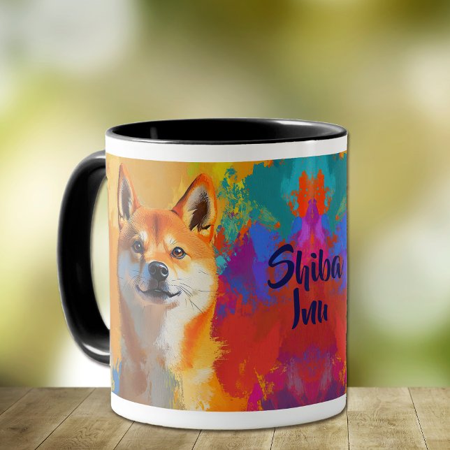 Shiba Inu Dog Impressionistic Paint Mug (Creator Uploaded)