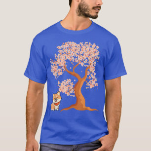 Shiba Inu Dog Japanese Cherry Cute Blossom Sakura T-Shirt