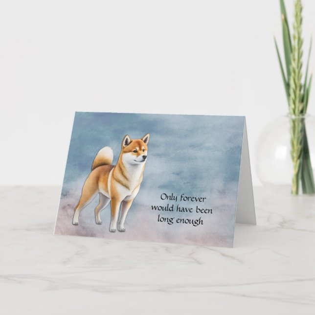 Shiba Inu Dog Loss Condolence Sympathy Card  (Front)