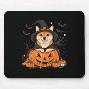 Shiba Inu Dog Pumpkin Halloween Thanksgiving Men W Mouse Pad