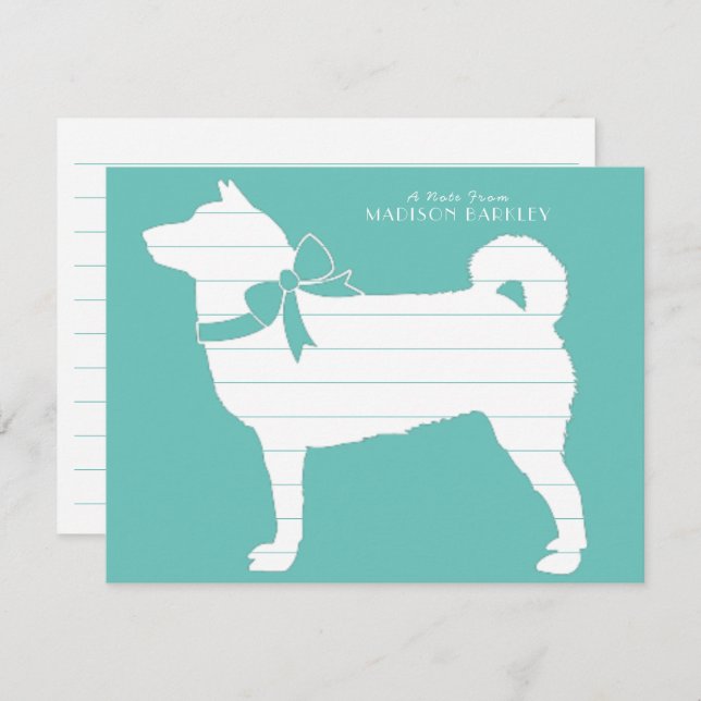 Shiba Inu Dog Puppy Thank You Card (Front/Back)