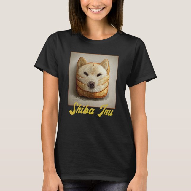 Shiba Inu Doge Meme Loaf Of Bread Akita Inu Hokkai T-Shirt (Front)