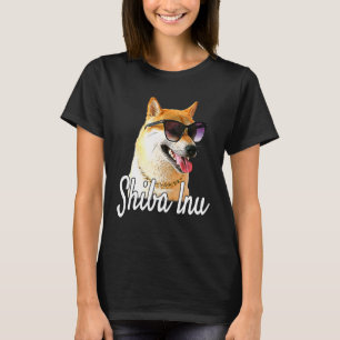 Shiba Inu Doge With Sunglasses and Chain - Happy P T-Shirt